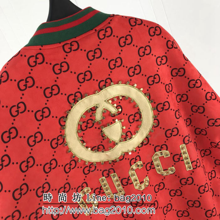 GUCCI古馳 18ss秋冬新款 升級版加棉 中國龍刺繡 雙G小logo 外套 情侶款 ydi1947